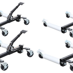 POSICIONADORES DE COCHES MECÁNICOS EXTRA LARGE CON RODILLOS DE ALUMINIO (4 UDS)