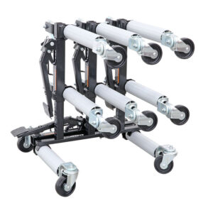 POSICIONADORES DE COCHES MECÁNICOS EXTRA LARGE CON RODILLOS DE ALUMINIO (4 UDS) + SOPORTE