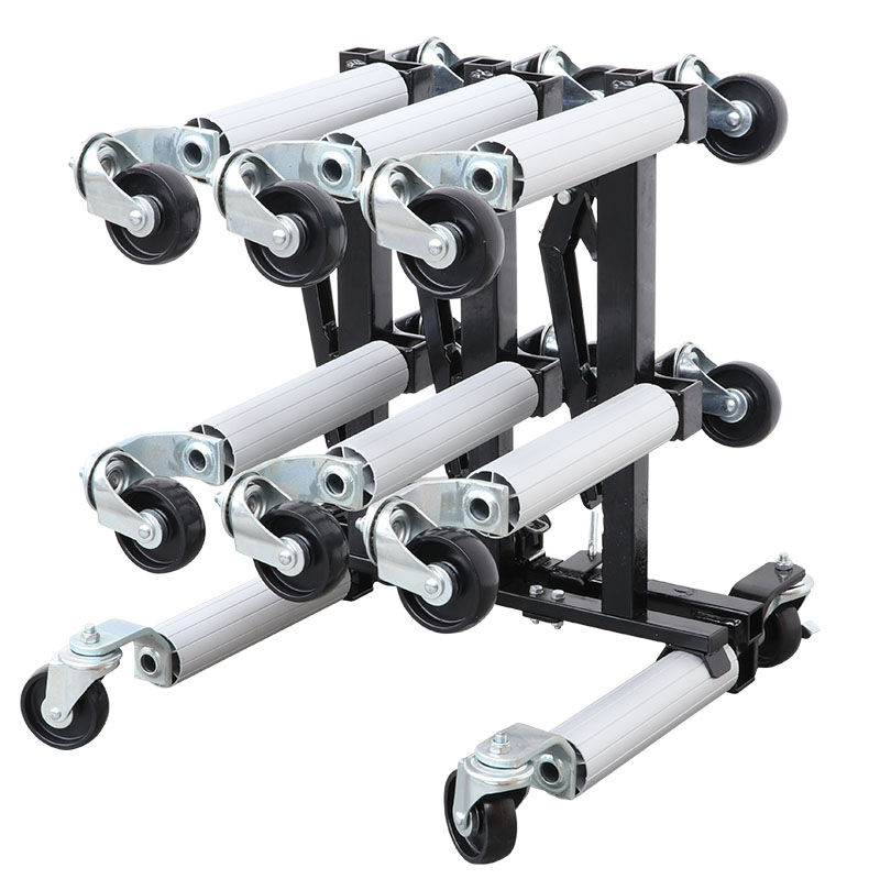 POSICIONADORES DE COCHES MECÁNICOS EXTRA LARGE CON RODILLOS DE ALUMINIO (4 UDS) + SOPORTE - Image 2