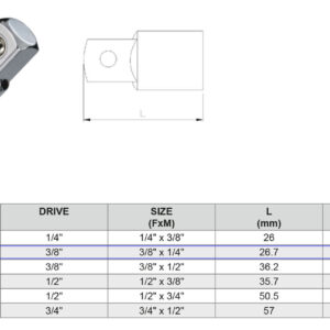 ADAPATADOR  (4e) 3/8” H X 1/4” M