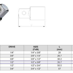 ADAPTADOR (3e) 1/2” H X 3/8” M (AD40-038)