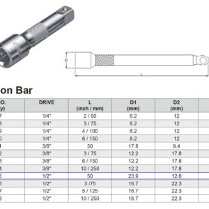 PROLONGADOR 1/2” 50 MM