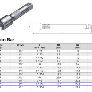 PROLONGADOR 1/2” 125 MM