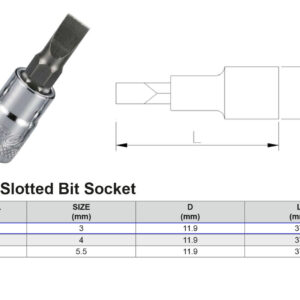 PUNTA PLANA 1/4” 3 MM SL3