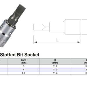 PUNTA PLANA 1/4” 4 MM SL4
