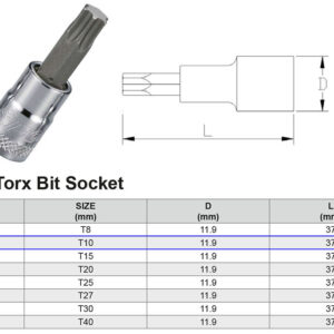 PUNTA TORX T10 1/4”