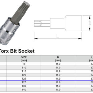 PUNTA TORX T27 1/4”