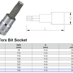 PUNTA TORX T40 1/4”