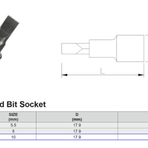 PUNTA PLANA SL10 3/8”