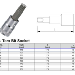PUNTA TORX T15 3/8”
