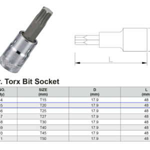 PUNTA TORX T20 3/8”