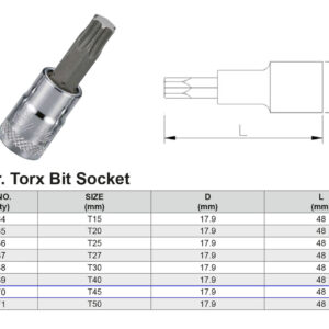 PUNTA TORX T45 3/8”