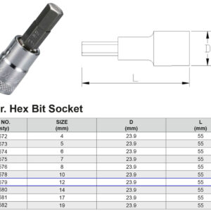 PUNTA HEX H12 1/2”
