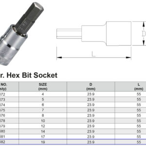 PUNTA HEX H19 1/2”