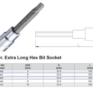 PUNTA XXL HEX H6 1/2”