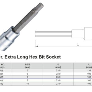 PUNTA XXL HEX H8 1/2”