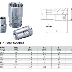 VASO TX 6 CARAS E4 1/4”