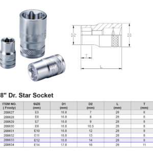 VASO TX 6 CARAS E12 3/8”