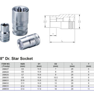 VASO TX 6 CARAS E14 3/8”